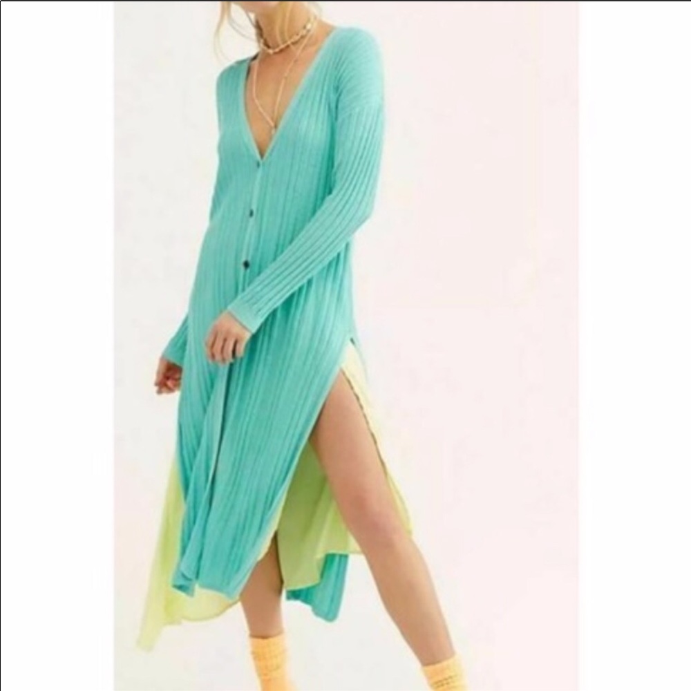 Free People Long Cardigan Sweater